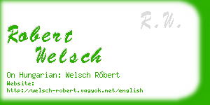 robert welsch business card